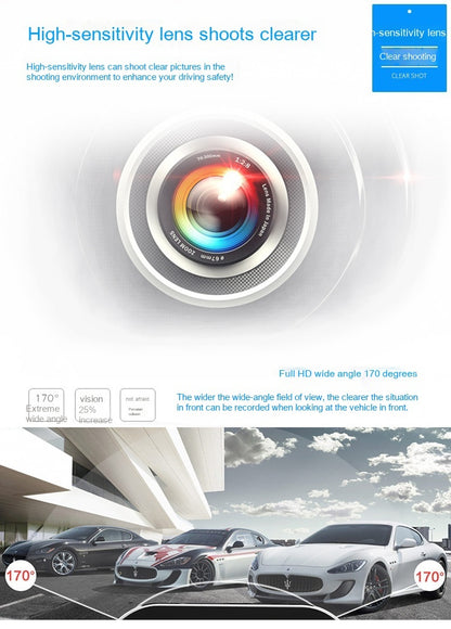 Front And Rear Night Vision Recorder HD Camera - Sustainable stuff