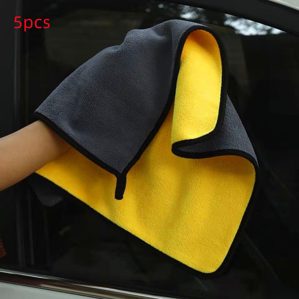5 Pcs Of Double-sided Microfibre Car Wash Towel - Sustainable stuff